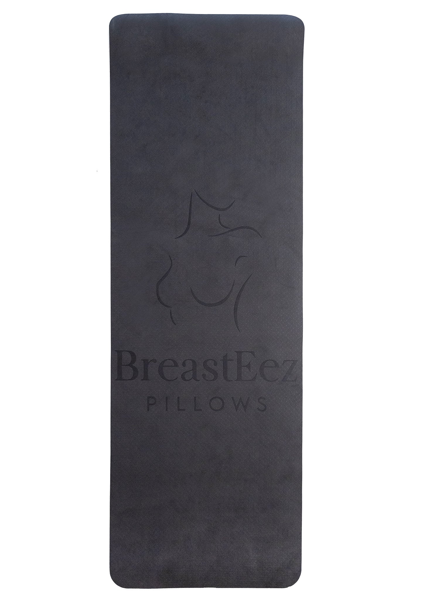 BreastEez yoga mat  highly durable and comfortable in black includes strap