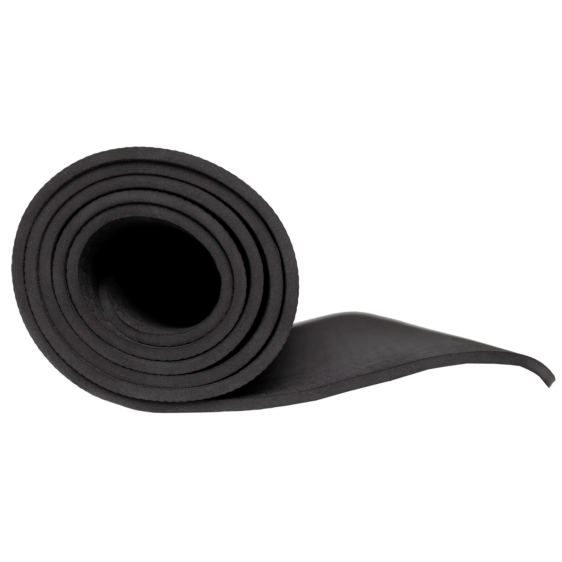 BreastEez yoga mat rolled highly durable and comfortable in black